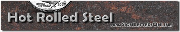 18" Cor-Ten Steel Letters (1/8" thick) - Natural Finish