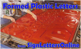 Formed Plastic Letters