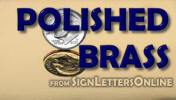 Polished Brass Sign Letters from Sign Letters Online