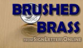 Satin Brass Sign Letters from Sign Letters Online